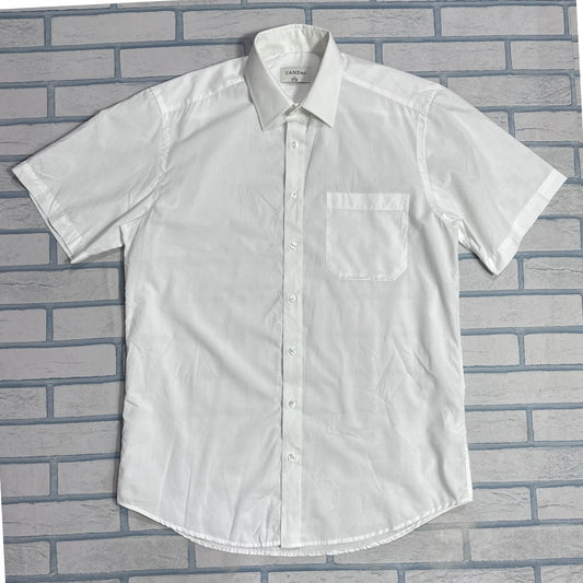 Canda® White Casual Half Sleeve Shirt 🤍(S)