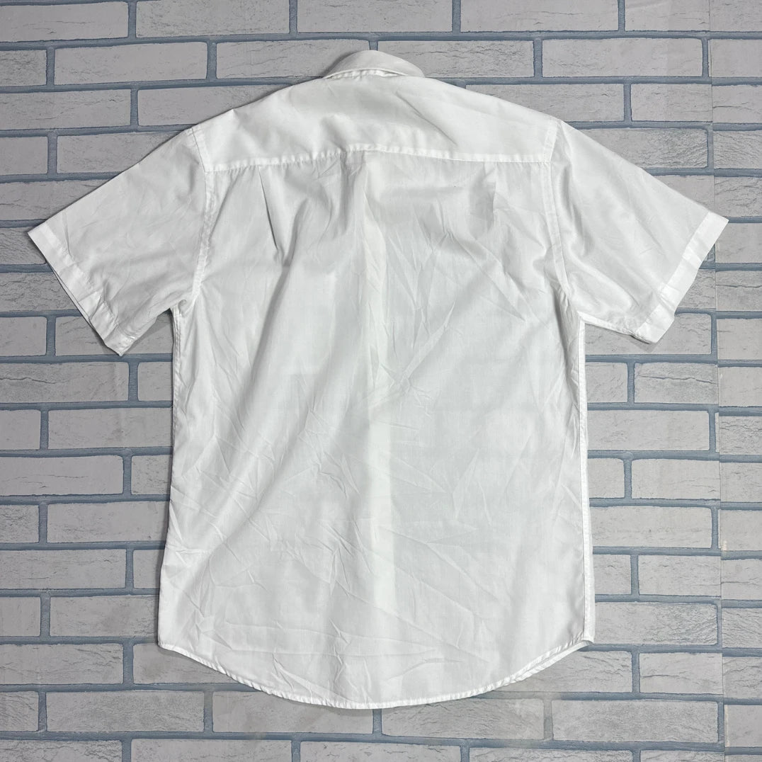 Canda® White Casual Half Sleeve Shirt 🤍(S)