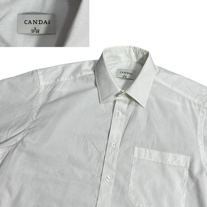 Canda® White Casual Half Sleeve Shirt 🤍(S)