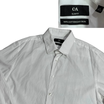 C&A® White Slim Fit Dress Shirt(M)