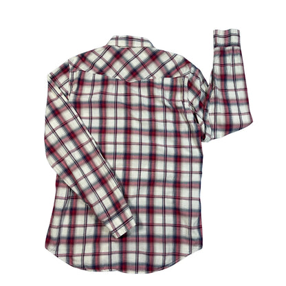 American Eagle Outfitters® Red & White Plaid Western Shirt (S)