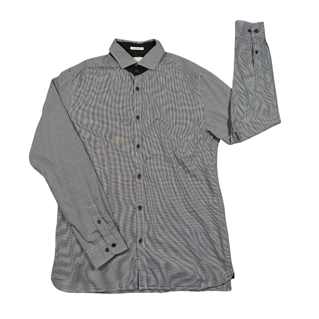 Jack & Jones® Black Micro Check Dress Shirt (XL)