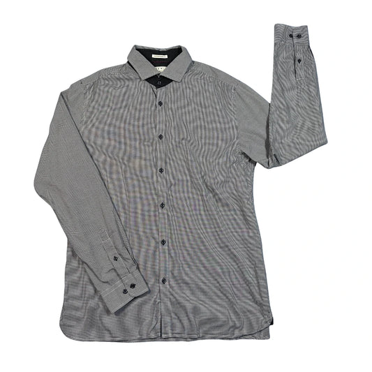 Jack & Jones® Black Micro Check Dress Shirt (XL)