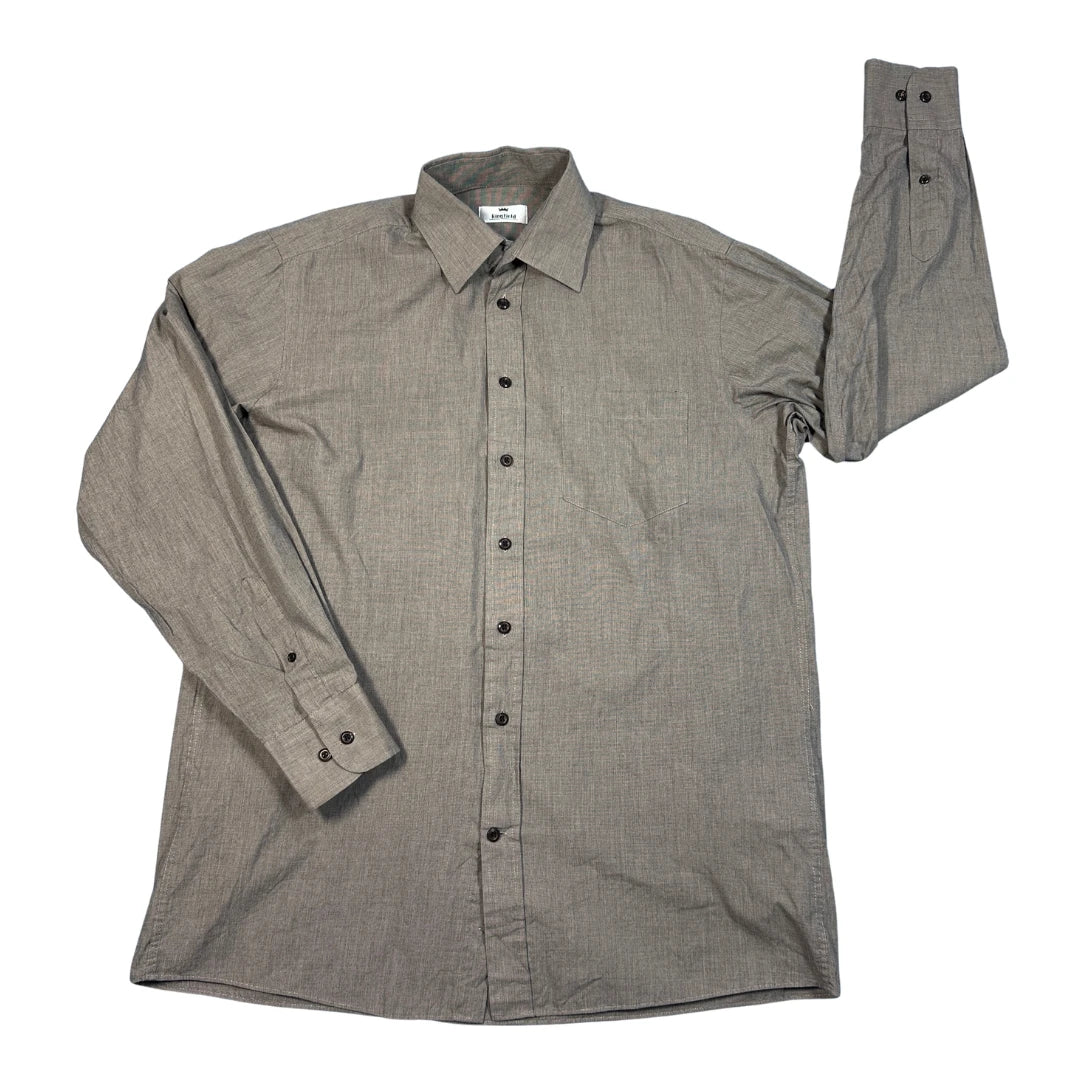 Kingfield® Taupe Formal Button-Up Shirt (XL)