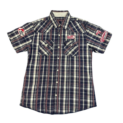 Southern California® White Plaid Short Sleeve Shirt (S)