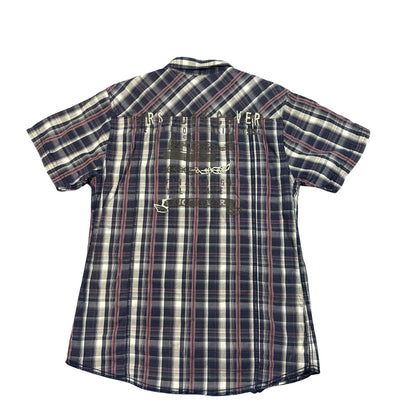 Southern California® White Plaid Short Sleeve Shirt (S)