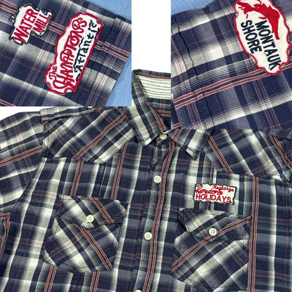 Southern California® White Plaid Short Sleeve Shirt (S)