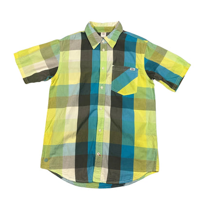 s.Oliver® Green & Blue Check Short Sleeve Shirt (S)