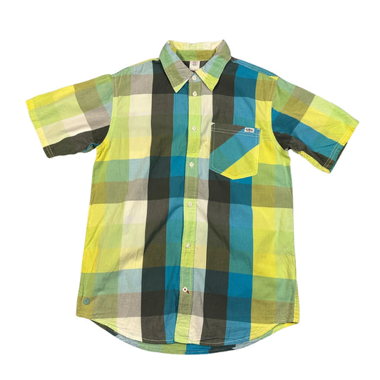 s.Oliver® Green & Blue Check Short Sleeve Shirt (S)