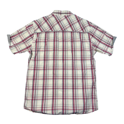 Southern California® Navy Plaid Patchwork Short Sleeve Shirt (M)