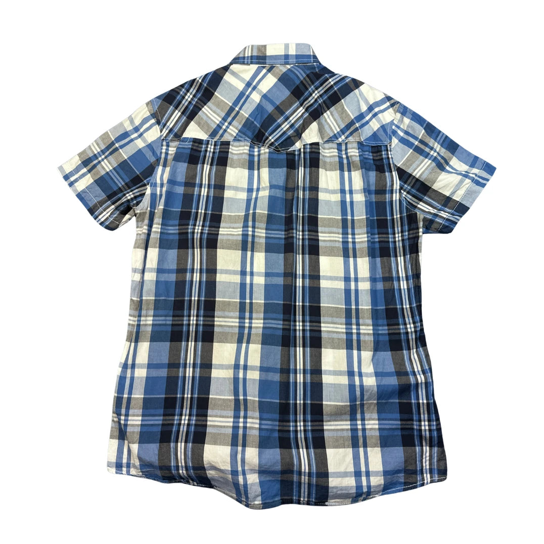 Ben Stone® Blue Plaid Western Shirt (L)