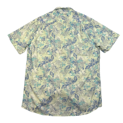 IZOD Saltwater® Mint Floral Short Sleeve Shirt (L)