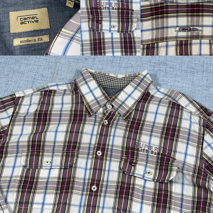 Camel Active® Multi-Color Plaid Utility Shirt(XL)