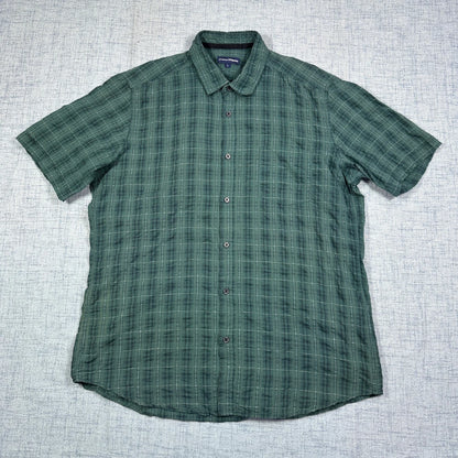 Charles Vögele® Green Short Sleeve Check Shirt(L)