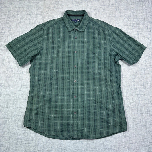 Charles Vögele® Green Short Sleeve Check Shirt(L)