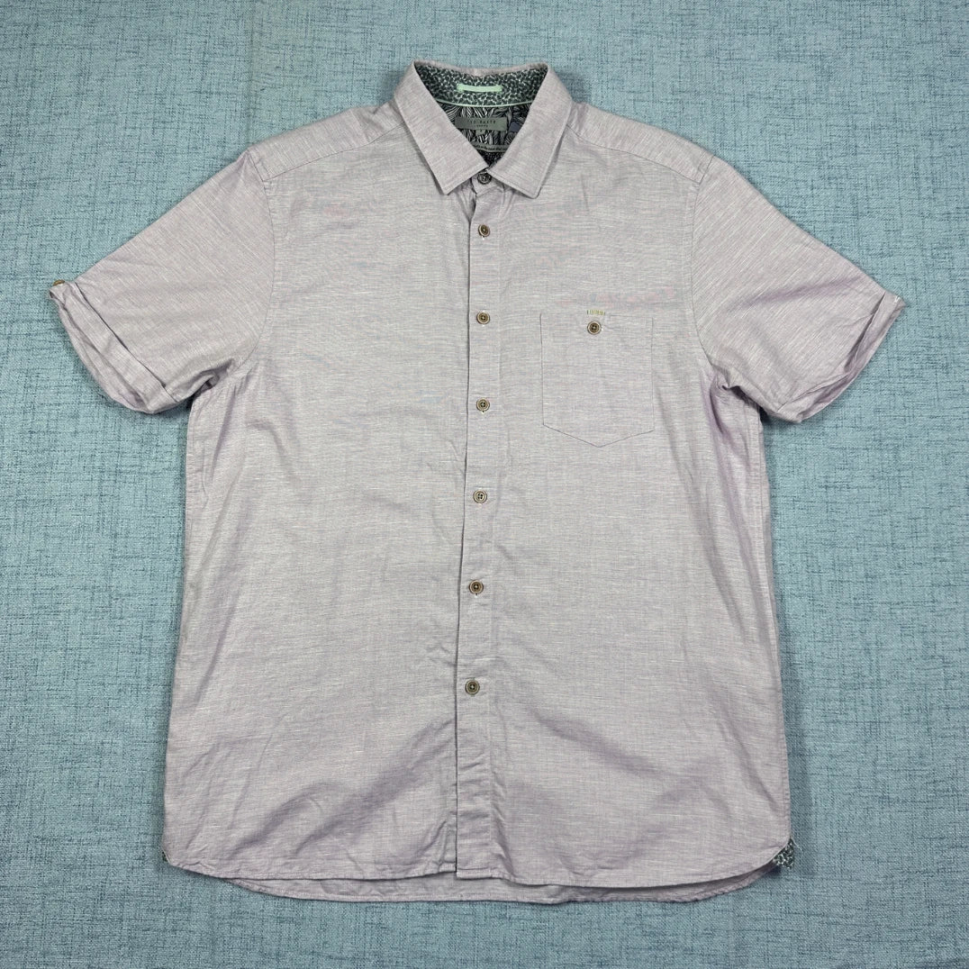 Ted Baker® Light Pink Short Sleeve Casual Shirt(L)