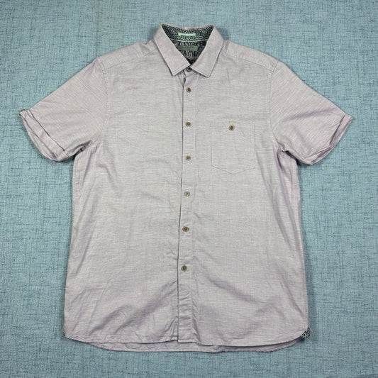 Ted Baker® Light Pink Short Sleeve Casual Shirt(L)