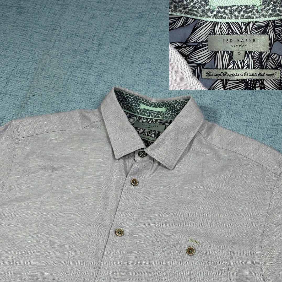 Ted Baker® Light Pink Short Sleeve Casual Shirt(L)