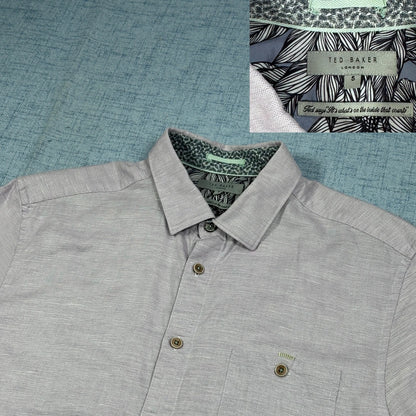 Ted Baker® Light Pink Short Sleeve Casual Shirt(L)