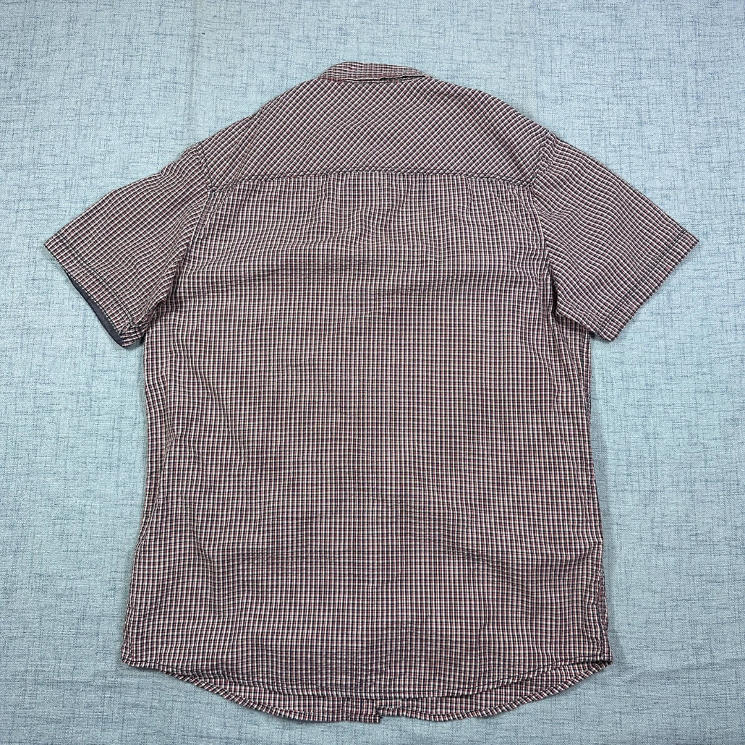 Reward® Micro Check Utility Short Sleeve Shirt(L)