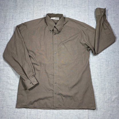 Olymp Tendenz® Taupe Button Down Formal Shirt 👔(L)