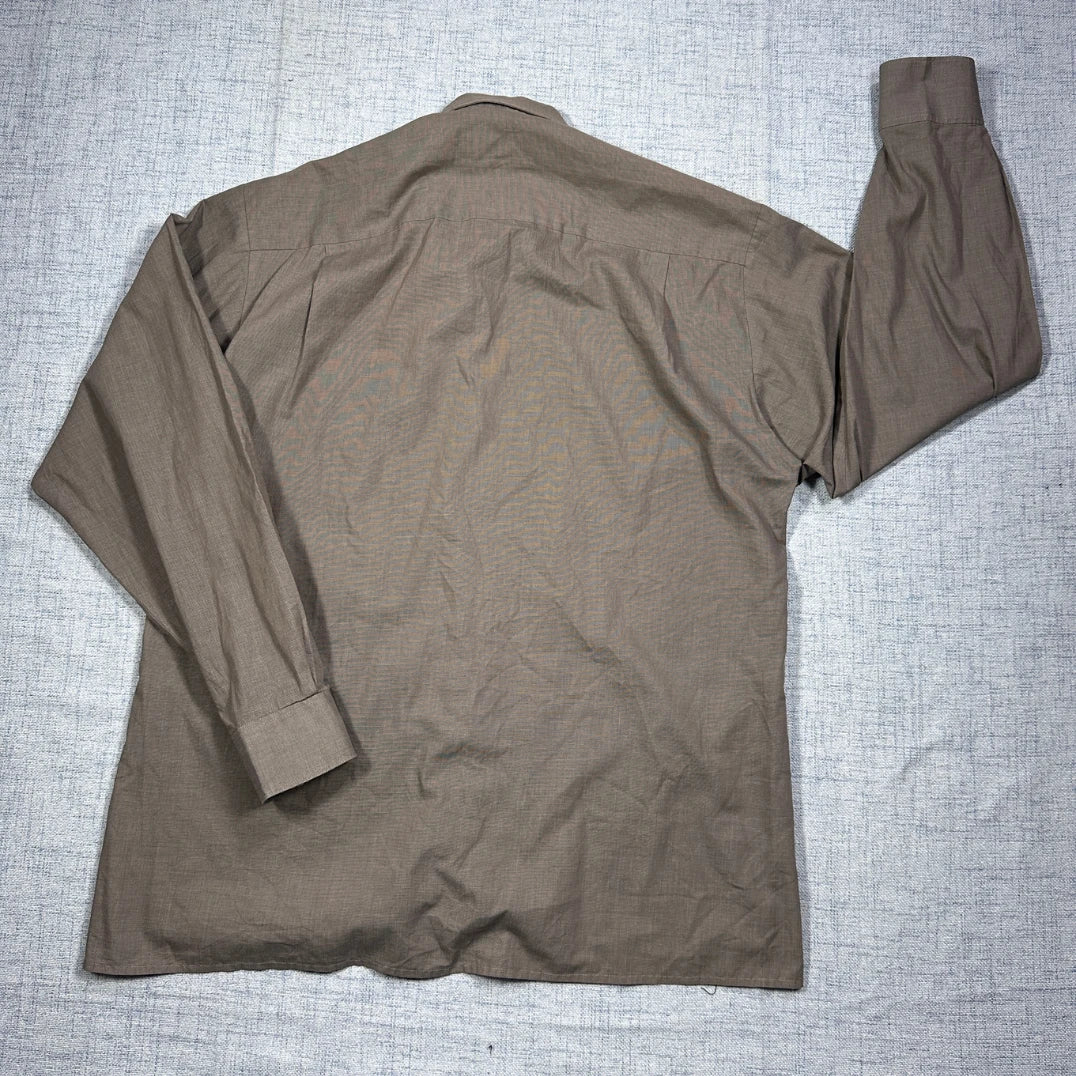 Olymp Tendenz® Taupe Button Down Formal Shirt 👔(L)
