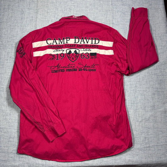 Camp David® Red Adventure Graphic Casual Shirt (XL)