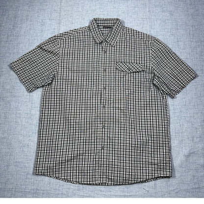 Crane® Grey Check Short Sleeve Shirt (L)