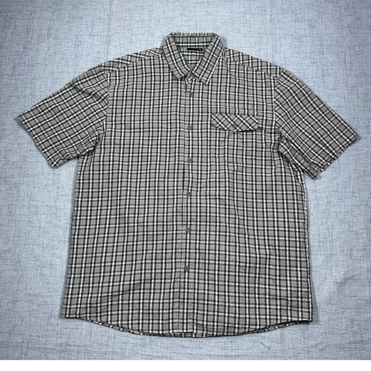 Crane® Grey Check Short Sleeve Shirt (L)