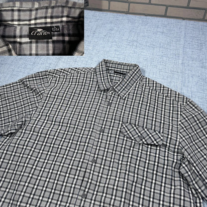 Crane® Grey Check Short Sleeve Shirt (L)