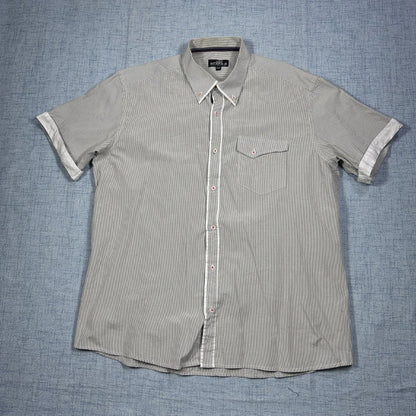 Speed.A® White Striped Short Sleeve Shirt (XL)