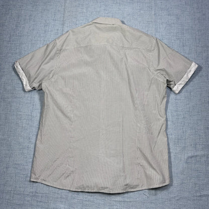 Speed.A® White Striped Short Sleeve Shirt (XL)