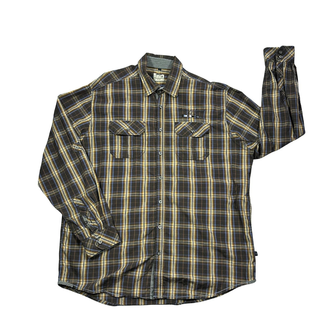 Engbers® Brown Plaid Outdoor Casual Shirt(XL)