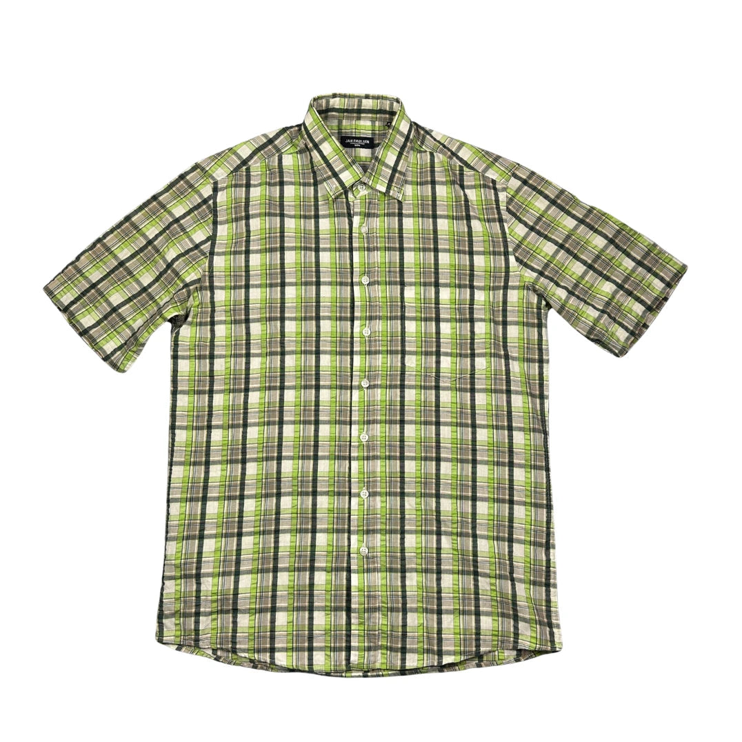 Jan Paulsen® Green Plaid Short Sleeve Shirt(M)