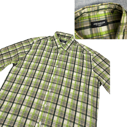 Jan Paulsen® Green Plaid Short Sleeve Shirt(M)