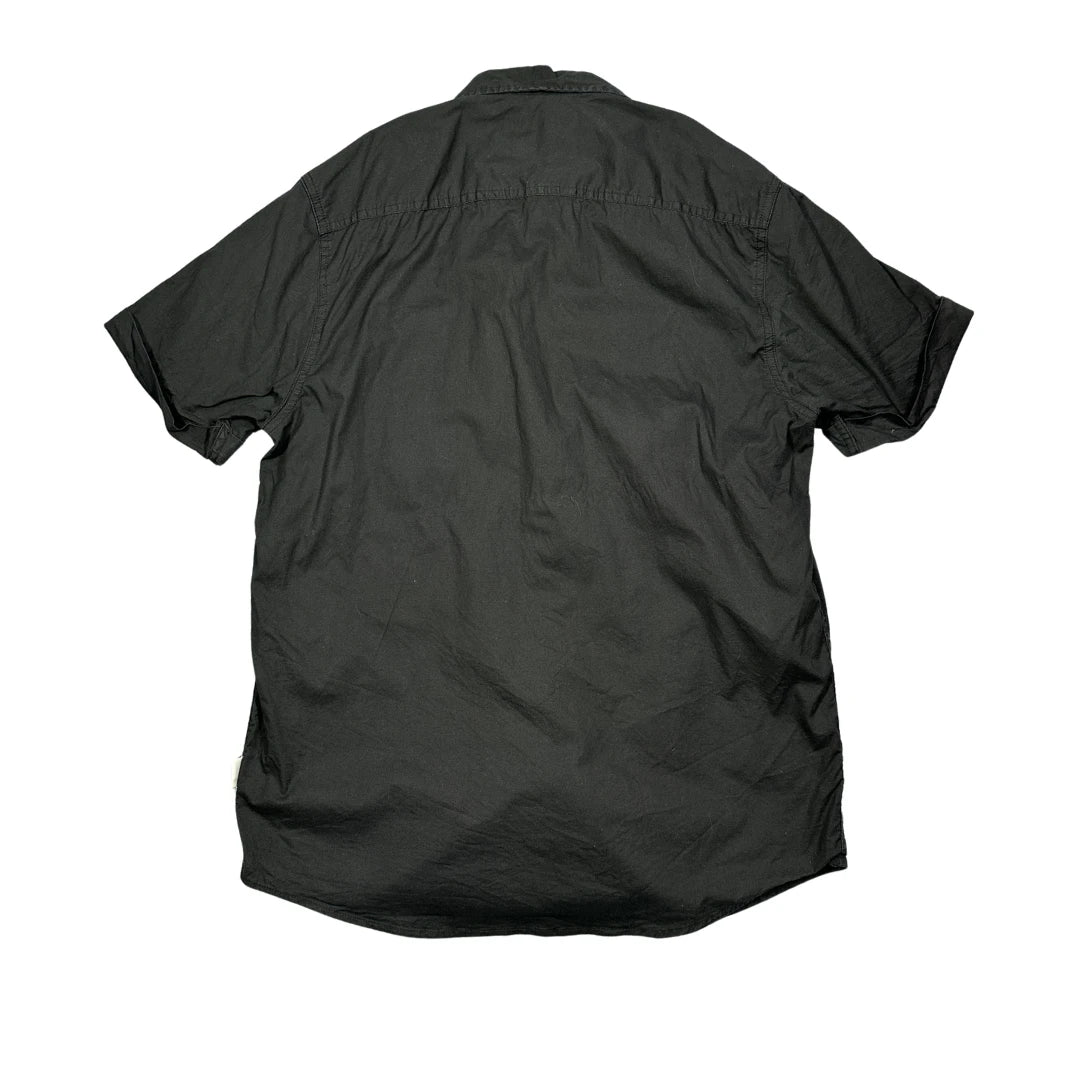 Identic® Black Casual Short Sleeve Shirt(M)
