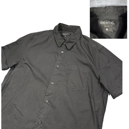 Identic® Black Casual Short Sleeve Shirt(M)