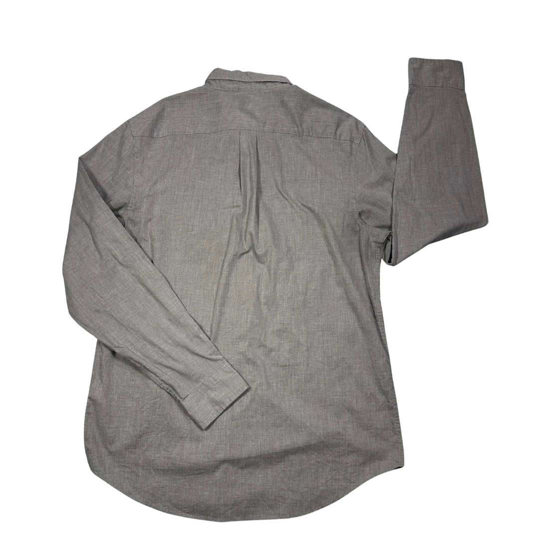 Old Navy® Grey Slim Fit Button-Down Shirt (L)