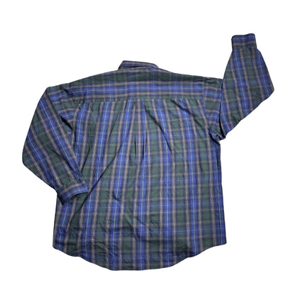Van Heusen® Blue Green Plaid Casual Shirt 👔