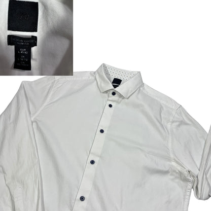 H&M® White Slim Fit Formal Shirt (L)