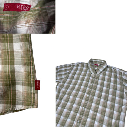 Hero® Olive Check Short Sleeve Shirt (XL)