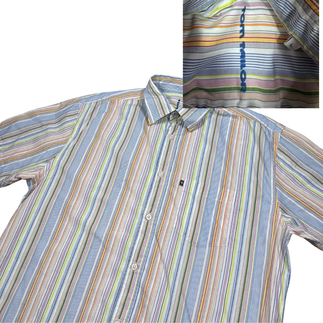Tom Tailor® Multi-Color Striped Short Sleeve Shirt (L)