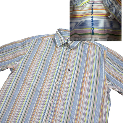 Tom Tailor® Multi-Color Striped Short Sleeve Shirt (L)