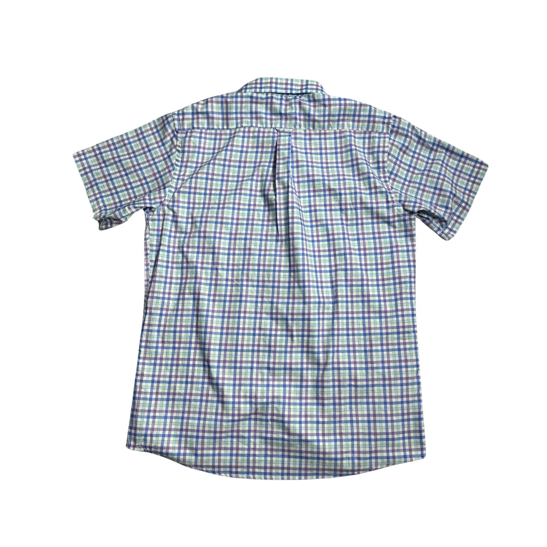 IZOD® Multi-Color Check Short Sleeve Shirt (L)