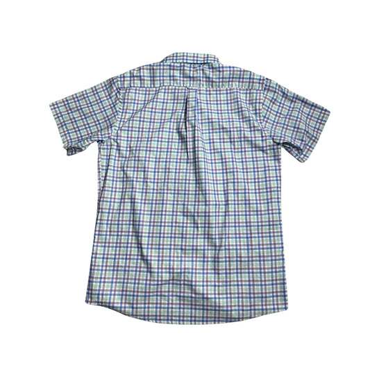 IZOD® Multi-Color Check Short Sleeve Shirt (L)