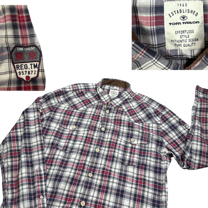 Tom Tailor® Red Blue Check Casual Shirt (XL)