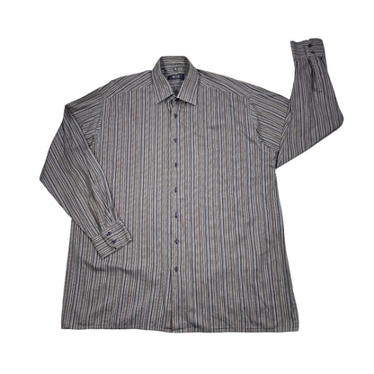 SCOTO® Grey Striped Formal Shirt (XL)