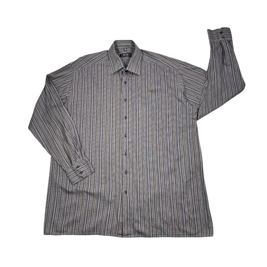 SCOTO® Grey Striped Formal Shirt (XL)