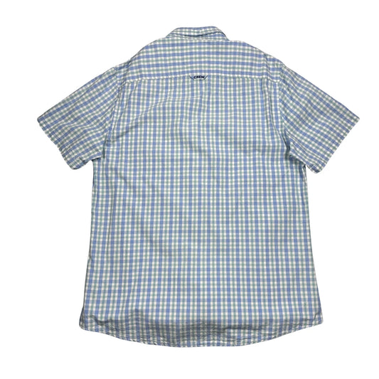 Crew Clothing Company® Blue Green Check Short Sleeve Shirt (L)