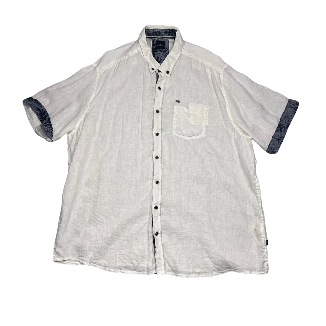 Engbers® White Linen Blend Short Sleeve Shirt (3XL)
